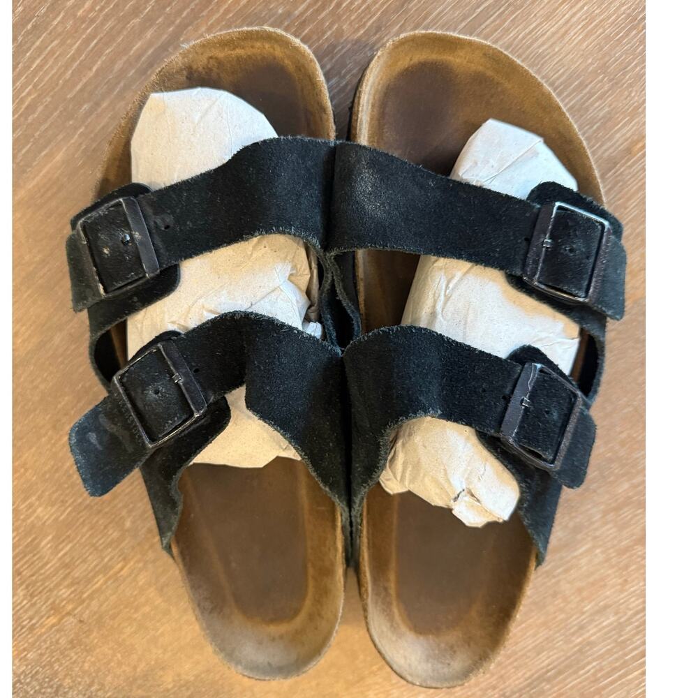BIRKENSTOCK Arizona Black Suede Sandals Shoes Men's size 12